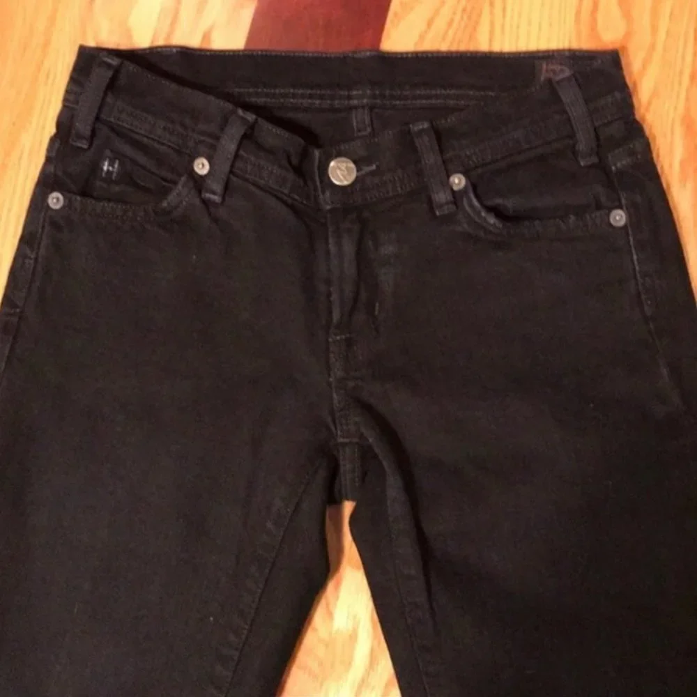 Citizens of Humanity Low Rise Skull and Bunny Jeans Black Size 25 Straight Leg